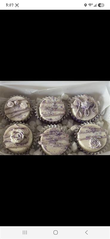 Hand-decorated cupcakes